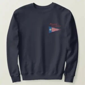 Geuee Classic Triangular American Flag Embroidered Sweatshirt Geuee Classic Triangular American Flag Embroidered Sweatshirt