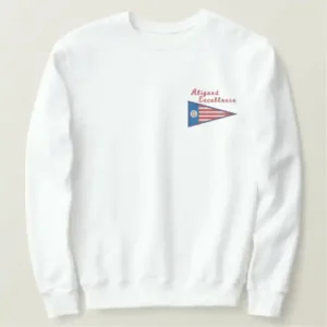 Geuee Classic Triangular American Flag Embroidered Sweatshirt Geuee Classic Triangular American Flag Embroidered Sweatshirt