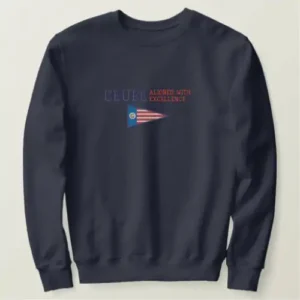 Geuee Classic Triangular American Flag Embroidered Sweatshirt
