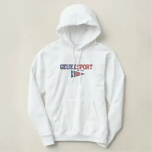 Geuee Sport | Classic Triangular American Flag Embroidered Hoodie