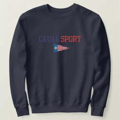 Geuee Sport | Classic Triangular American Flag Embroidered Sweatshirt Geuee Sport | Classic Triangular American Flag Embroidered Sweatshirt