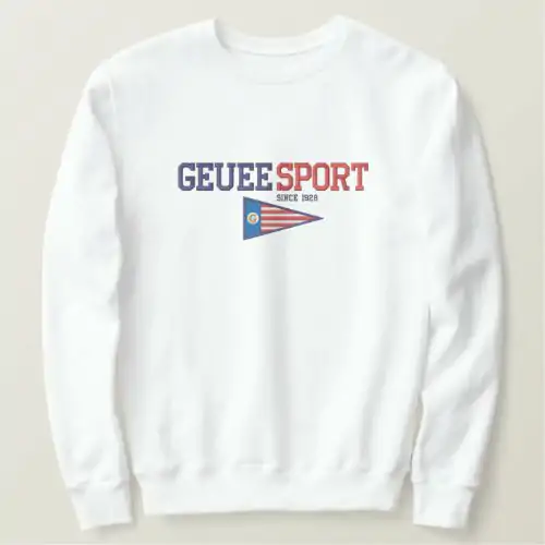 Geuee Sport | Classic Triangular American Flag Embroidered Sweatshirt