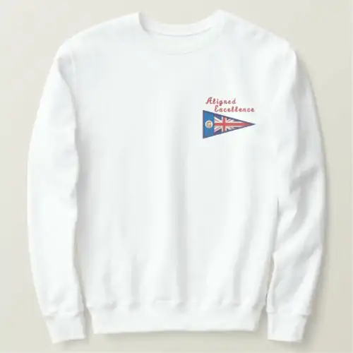 Geuee | Classic Triangular Union Flag Embroidered Sweatshirt Geuee | Classic Triangular Union Flag Embroidered Sweatshirt